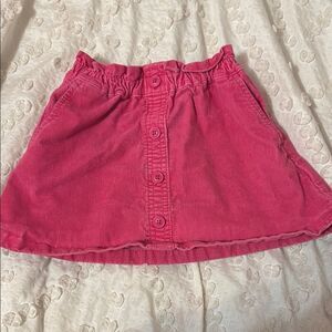 Crewcuts Pink Corduroy Skirt with Button Front